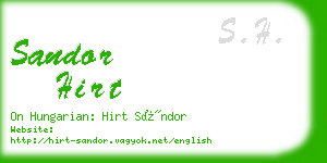 sandor hirt business card